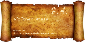 Hübner Atala névjegykártya